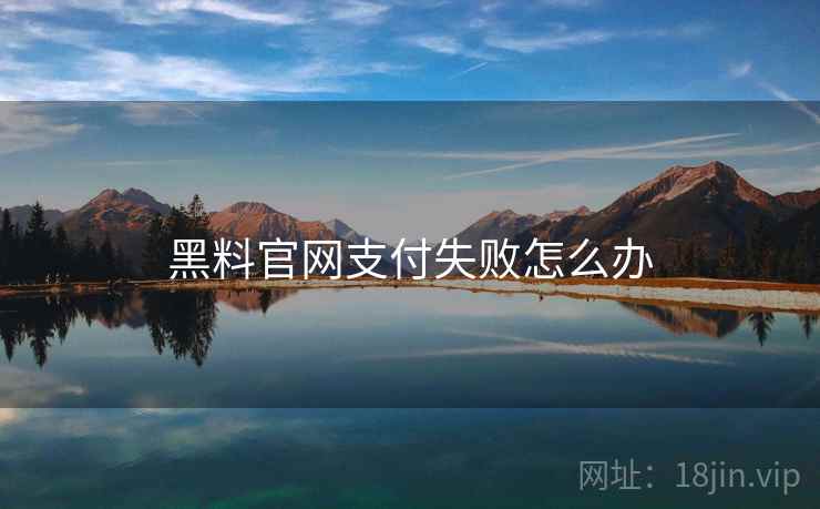 黑料官网支付失败怎么办